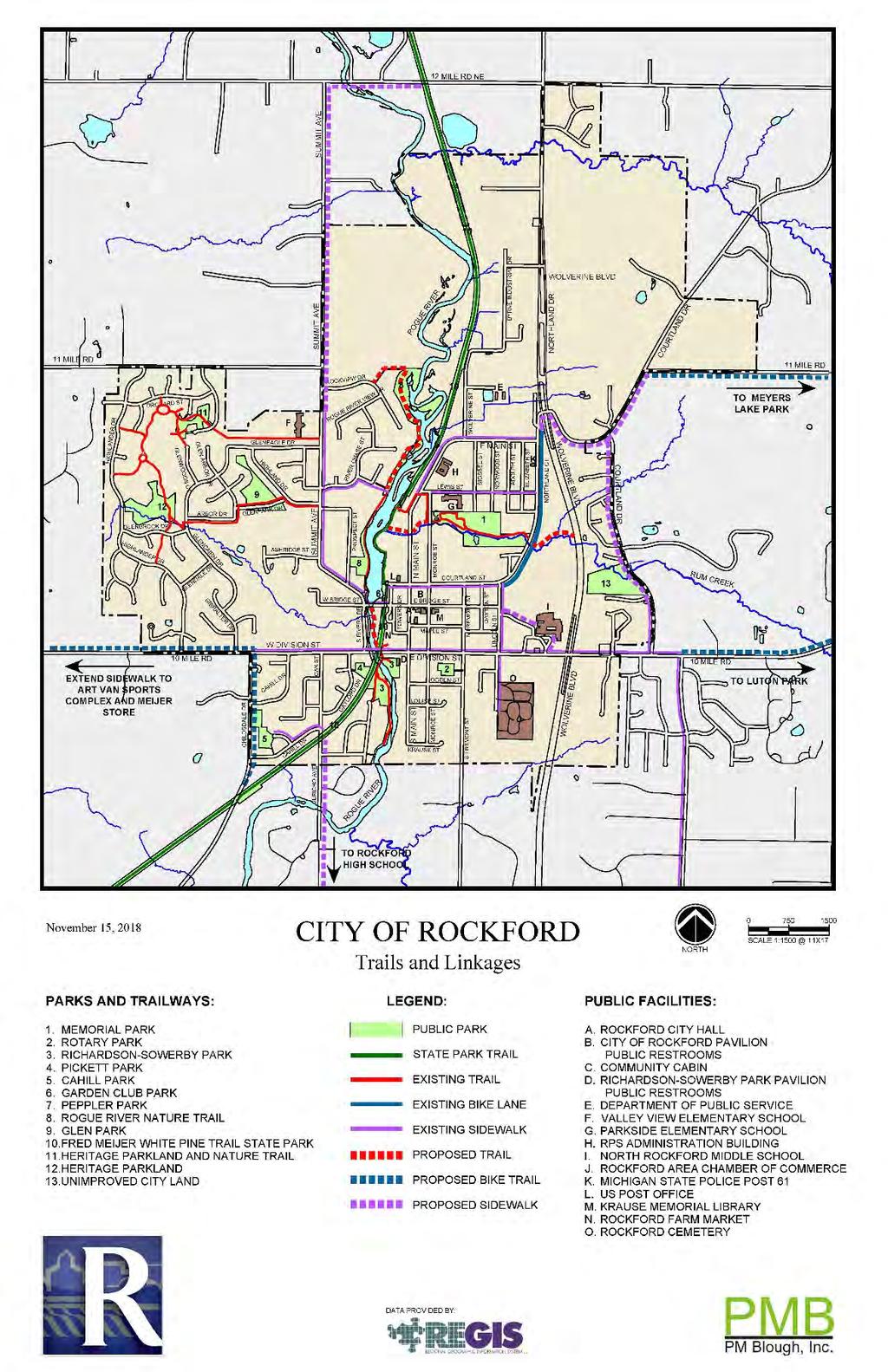 City of Rockford Trails & Linkages Map 2019 Draft