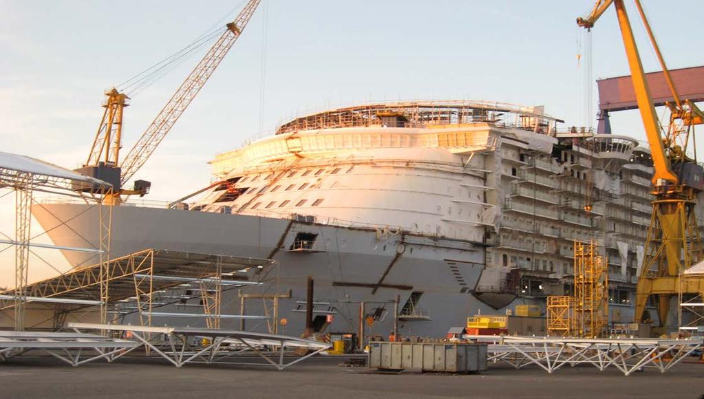 Finland: - "UTV Uudenkaupungin Tyovene Oy"; - "Turku Repair Yard LTD"; - "Meyer Werft" (manufacturing and installation of metal structures on a cruise ship "Disney Dream") Section assembling and
