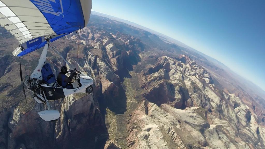 We flew over the top of Zion Canyon. Very spectacular from above.