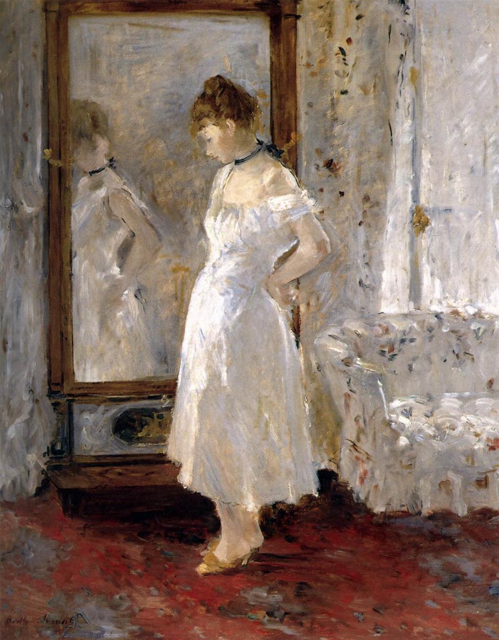 Berthe Morisot, Djevojka pred ogledalom, 1877.