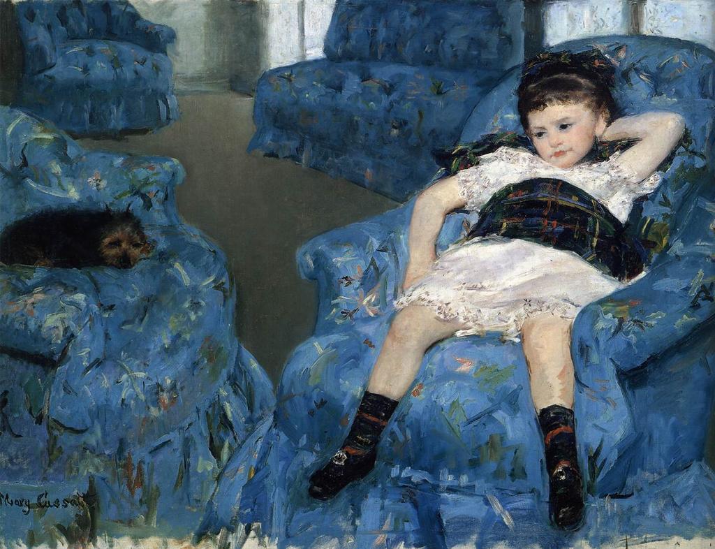7. Mary Cassatt, Plava soba, 1878.