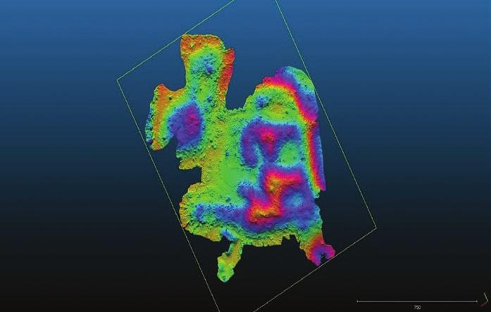 Mapiranje arheološkog nalazišta Velić 2014. 2016. godine Slika 18: 3D model objekta 4 koloriran u softveru Cloud Compare (izradio: M. Vuković, Izvješće 2016: 6).