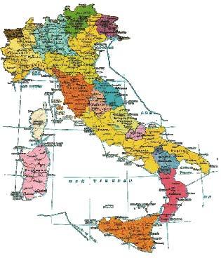 Dežele z navadnim (rednim) statutom so: ~ Piemonte, ~ Lombardia (Lombardija), ~ Veneto, ~ Liguria (Ligurija), ~ Emilia Romagna, ~ Toscana (Toskana), ~ Umbria (Umbrija), ~ Marche (Marke), ~ Lazio, ~
