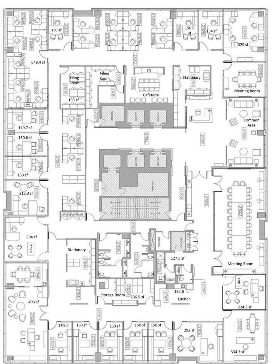 Floor 7-14,05 square feet 1 occupant / 49 sf > > 17 Exterior