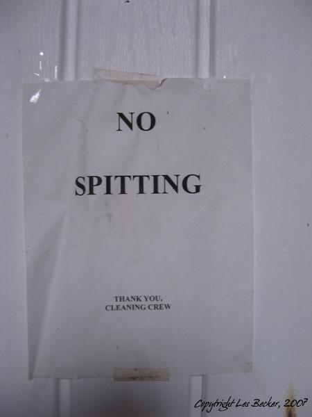 Spitting - In England, it is extremely rude to spit in public. Water The water in the taps is clean enough to drink and brush your teeth with.