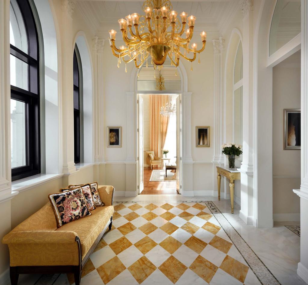 Signature Suite Measuring 214 sqm, these classic Palazzo Versace suites are a masterwork of décor