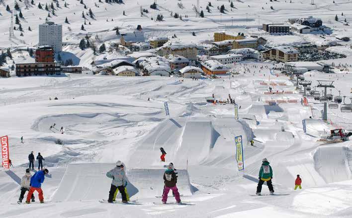 Zimska i ljetna odmarališta u podnožju glečera Presena nude mogućnost skijanja gotovo tijekom cijele godine na 100 km staza, koje su pogodne za početnike i iskusnije skijaše, te bordere.