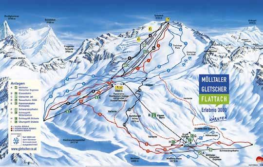 122m) nudi 47,5 km staza. Za oba skijališta vrijedi ista skijaška karta. 2011. godine izgrađena je nova sedežnica za četiri osobe koja vodi na vrh lteck. KK STIĆI?