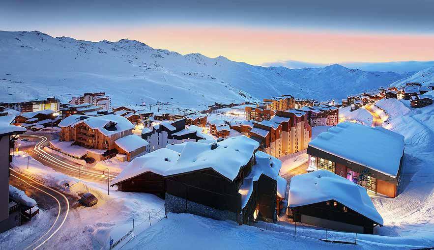 V T H R N S 2300 m Najveće skijaško središte francuske Tri doline smješten na n/v od 2300 m.