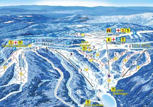 1050 m-1517 m Poznato slovensko skijalište koje posljednjih godina