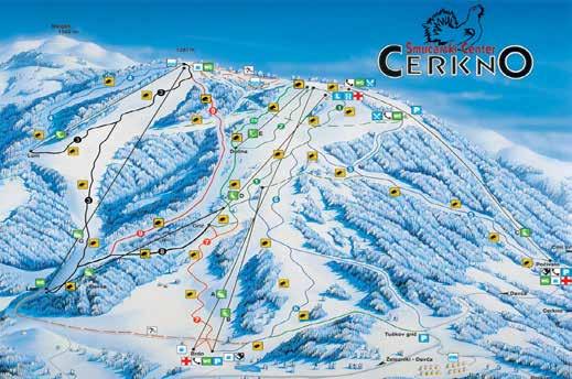 900 m - 1291 m U samom srcu Slovenije, gdje završava Gorenjska i počinje Primorska, nalazi se Skijaški centar Cerkno, koji je prema izboru skijaša: Najbolji skijaški centar u Sloveniji velika
