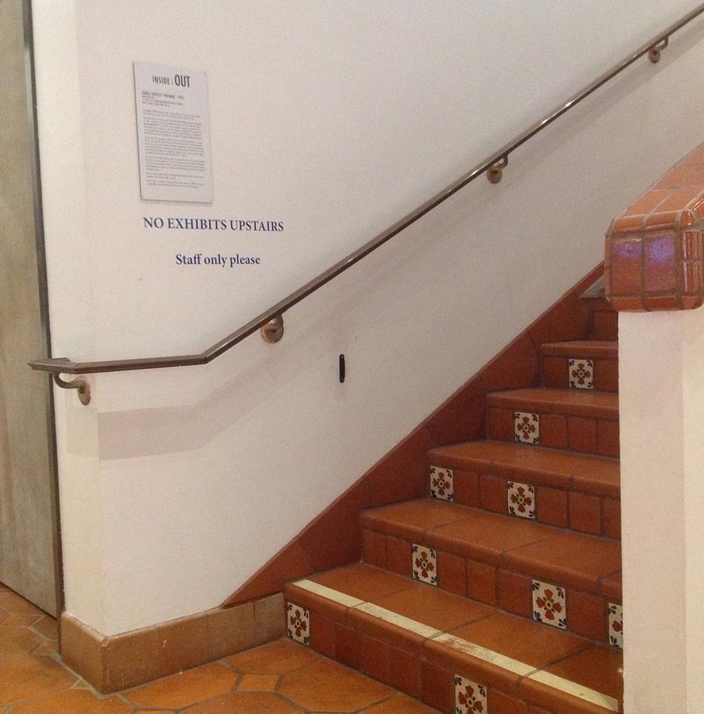 You will see stairs on your left once you get past the admissions desk, but these are