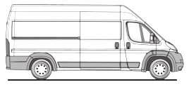 75m (Ducato H2 Lift Roof) - 308960 - In case of roof rack - 301652 wheel base 4035 awning length 3.50m - 3.75m - Roof awning 4.00m - 301650 - Wall awning 4.