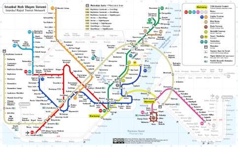 Map: İstanbul Rapid Transit Network >> HAVABUS SHUTTLE BUS Every half hour If you take a Havabus shuttle bus (around 12 TL (luggage included) and ~40 minutes, depending on traffic), look for the