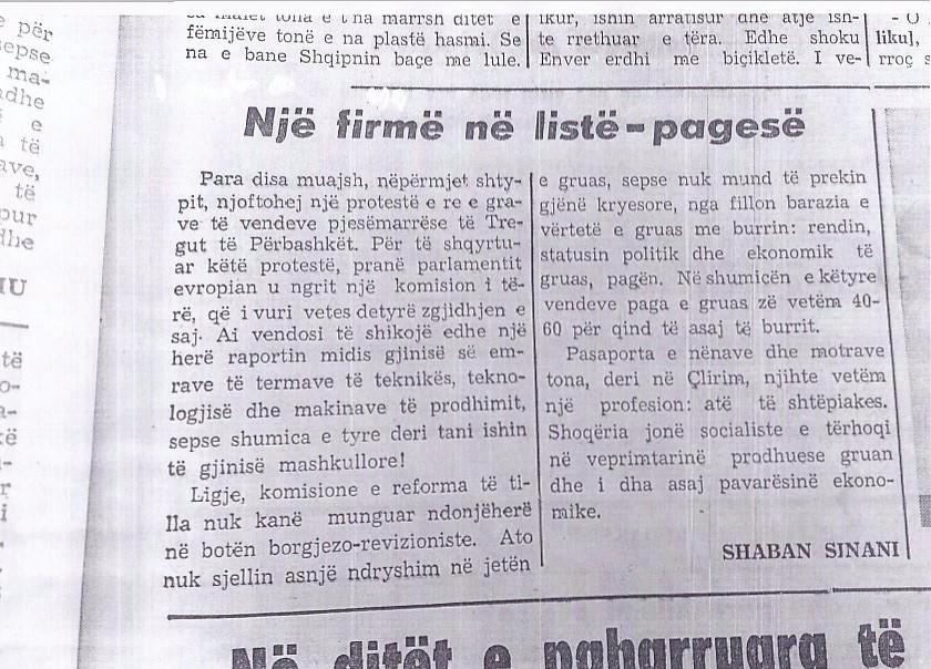 Figura 5. Zëri i Popullit : 9 nentor 1984. Nr. 264 Kështu, në vitin 1997 në Shqipëri botoheshin 12 gazeta të përditshme dhe deri më sot vetëm disa prej tyre kanë arritur të mbijetojnë.