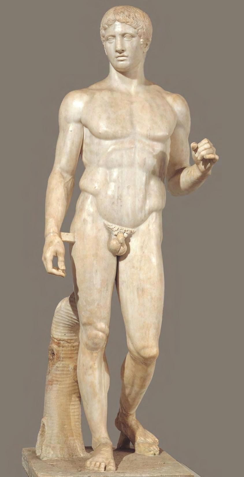 POLYKLEITOS, Doryphoros (Spear Bearer) Roman marble copy from