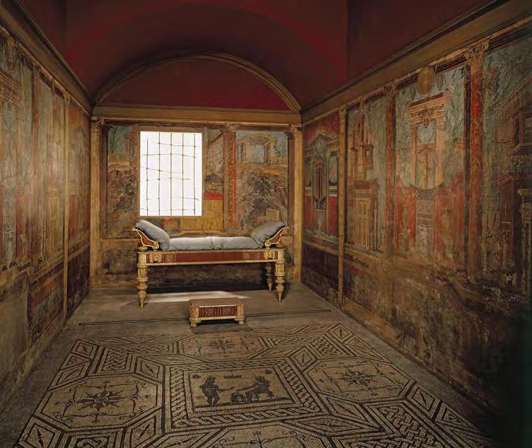 Rekonstrukcija spavace sobe (cubiculum), Vila Publius Fannius Synistora, Boscoreale,