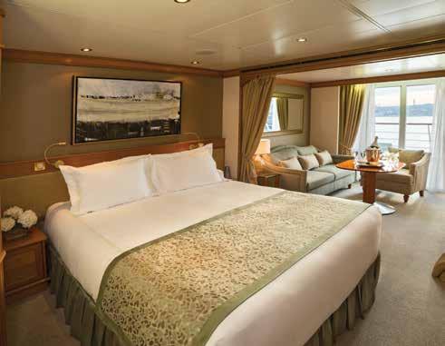 A private, furnished balcony complements all suites aboard Seven Seas Voyager and Seven Seas Mariner, and 90% of suites on Seven Seas Navigator.