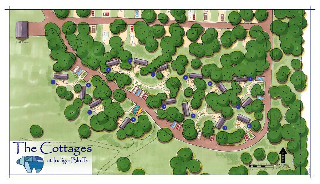Park Model location Indigo Bluffs modern camp sites full hookups Rally Park 95 26 RV Retreat