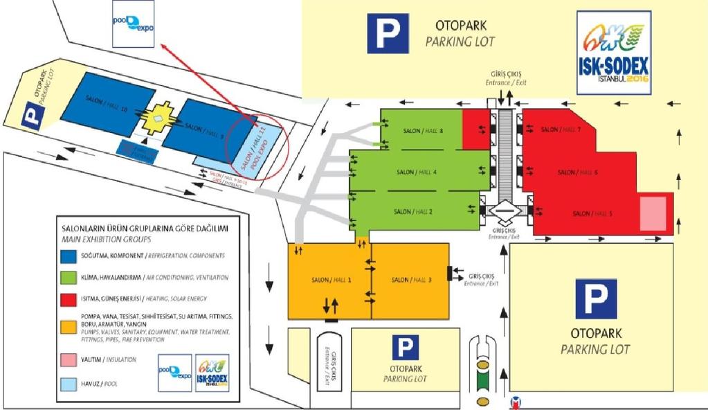 POST SHOW REPORT ISK-SODEX ISTANBUL 2016 4 FAIR LAYOUT & DISTRIBUTION OF EXHIBITORS HALL 1 139 exhibitors 6669 sqm HALL 2 119 exhibitors 5938 sqm HALL 3 192 exhibitors 4812,5 sqm HALL 4 221