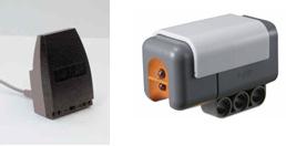 10), dok se kod FISHERTECHNIK sustava koristi serijski kabel koji se spaja na COM priključnicu računala. Sl.9. Fischertechnik sustav za robotiku Sl.10. Infracrveni predajnik (lijevo) i svjetlosni