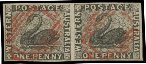Prestige Philately - Auction No 175 Page: 3 WESTERN AUSTRALIA (continued) 502 F A+ Lot 502 1854 "Penny Black"