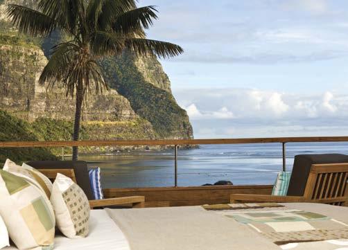 island Lord Howe boasts the world s southern-most coral reef; the warm turquoise waters of the lagoon teem with life and there is no summer monsoon nor stinger season Guests take to rainforest