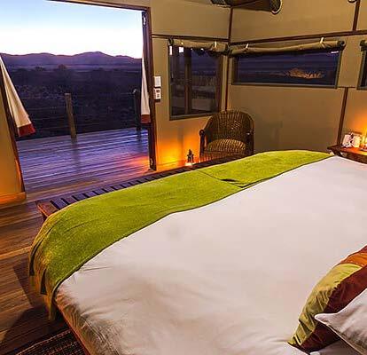 ACCOMMODATIONS Deluxe and luxury safari camps, offering superb facilities and accommodation, and a first-class hotel. All accommodations have private bathrooms.