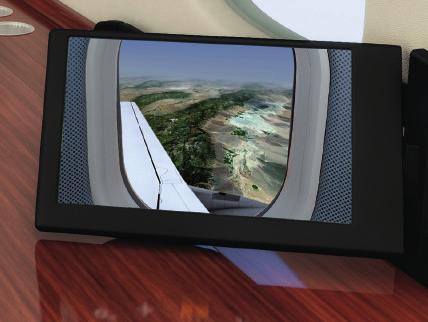 2D or 3D compass view Cities and other points of interest A window seat for everyone Option 7 Customized overwing view Based on the individual aircraft s type and paint scheme, the