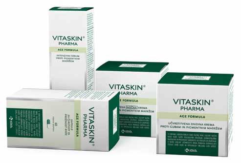 Idejna zasnova embalažnega koncepta Vitaskin Pharma je nastala v tesnem sodelovanju z zunanjo kreativno agencijo na podlagi predhodne tržne raziskave, ki je pokazala želene smeri in pozicijo nove