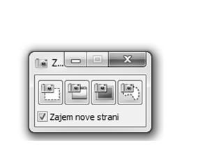 4 Kako prenesemo sličice iz programa Tux Paint v SMART beležnico Slika 4: Orodje za prenašanje slik med programi je ZAJEM ZASLONA Odpremo program SMART beležnica.