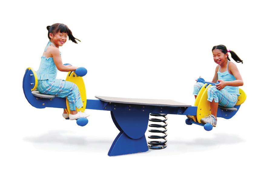 Springing Seesaws Duo Seesaw with seat backs ssh1211053 2012 Playworld Systems, Inc. Quattro Seesaw with seat backs Fun and action!