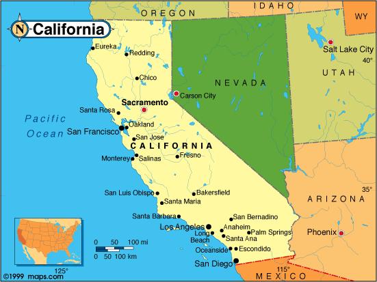 California The Golden State California, constituent state of the United States of America.
