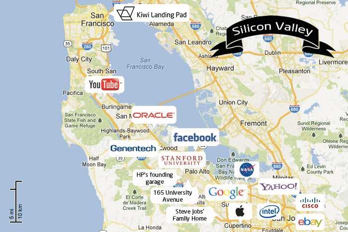 Silicon Valley Silicon Valley, industrial region around the southern shores of San Francisco Bay, California, U.S., with its intellectual centre at Palo Alto, home of Stanford University.