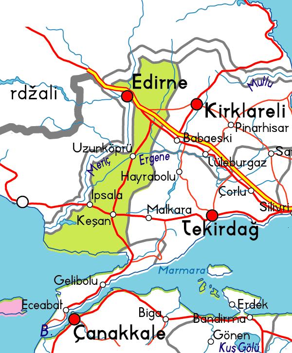 1. Geographical location Edirne is a city found in Turkey. It is located 41.68 latitude and 26.56 longitude and it is situated at elevation 62 meters above sea level.