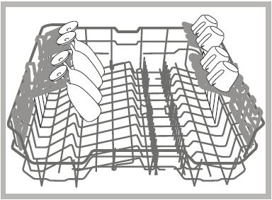 Dodatni držač sa promjenjivim nagibom Držači se mogu podesiti na tri različite visine, kako bi se optimizirao položaj i smještaj posuđa u košari.