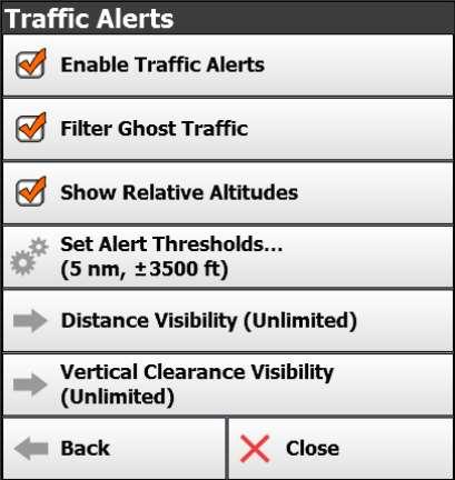 Touching the Alert Button will also show this Alert Form View more information on the alert condition Change Alert Thresholds or Alert settings When viewing the full information screen: Temporarily