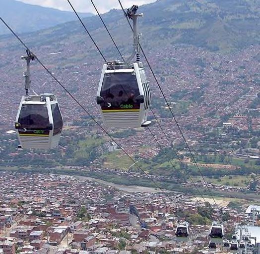 Plan Maestro de Transporte 11 Cable Cars Advantage: Low investment costs Good safety
