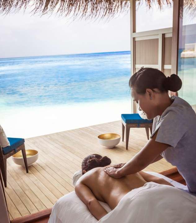 in the heart of indulgence & relaxation The Club Med Spa* by Ila at Finolhu Resort (at extra cost) Guest can book and enjoy massages at Finolhu Spa or in their own Villas