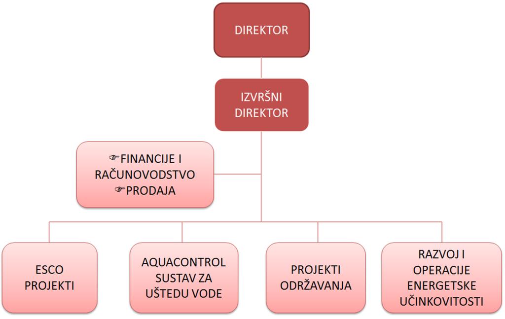 Slika 10: Organizacijska struktura pod