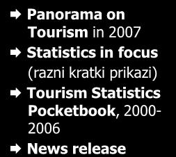 _pageid=1090,1&_ dad=portal&_schema=portal Publikacije EUROSTATA Izbornik: Tourism Statistics: Statistical Publications Panorama on Tourism in 2007 Statistics in focus (razni kratki prikazi) Tourism