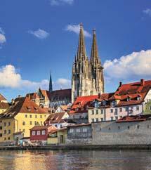 (B, L, D) Day 8: Regensburg A guided walking tour of magnificent Regensburg reveals one of Germany s grand medieval cities with nearly 1,400 historic buildings.