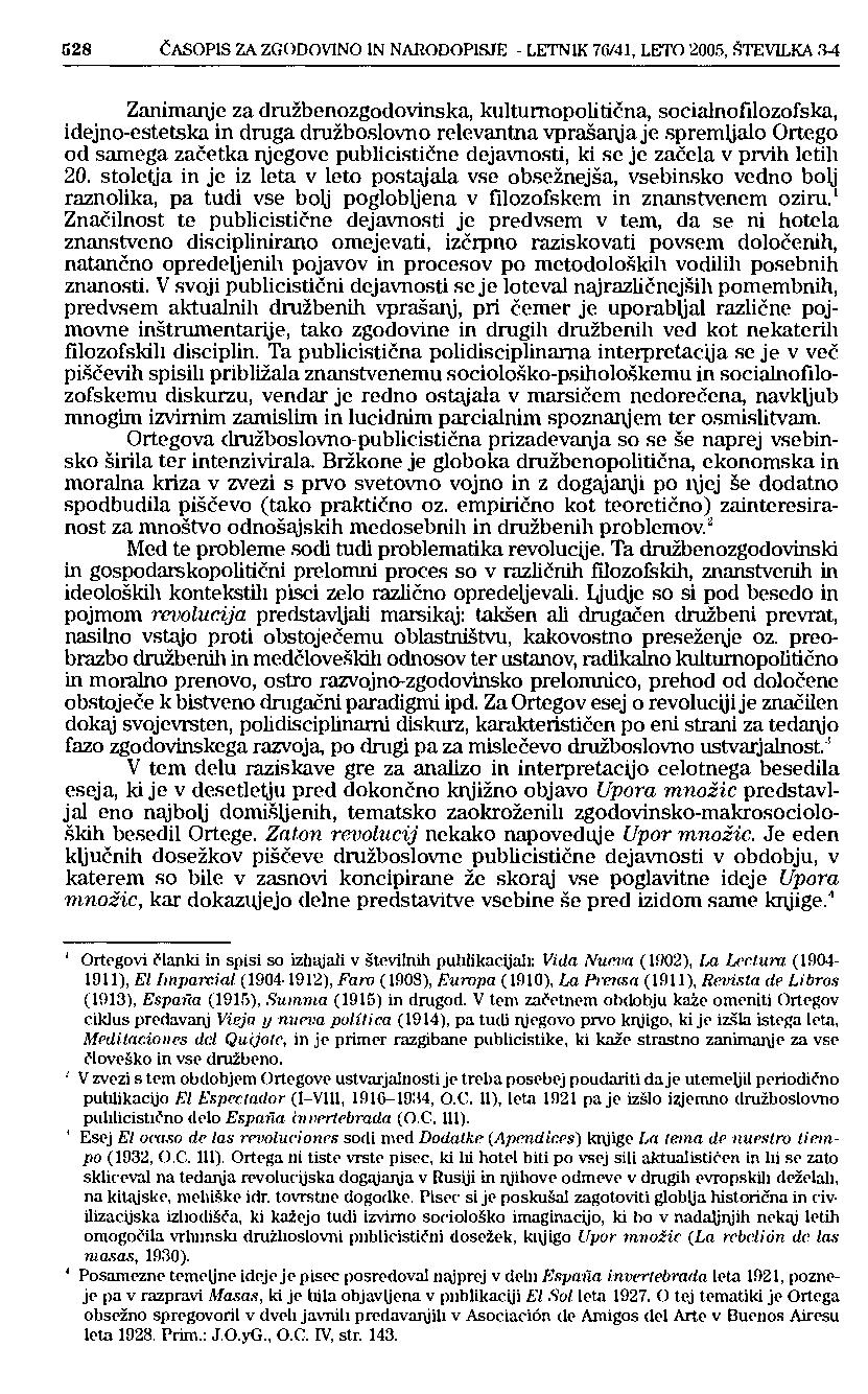 G28 ČASOPIS ZA ZGODOVINO IN NARODOPISJE - LETNIK 70/41, LETO 2005, ŠTEVILKA.