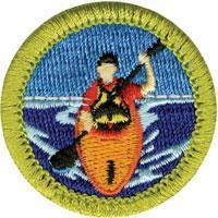 KAYAKING MERIT BADGE Kayaking is an elective merit badge for Scouts to earn. This badge, released in 2012 in the midst of the summer camp season, was first offered at Camp Buffalo in 2013.