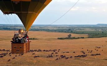 Between June and October the Masai Mara plays host to one of the most spectacular wildlife shows on earth, the great annual migration of more than a million wildebeest and zebra as they