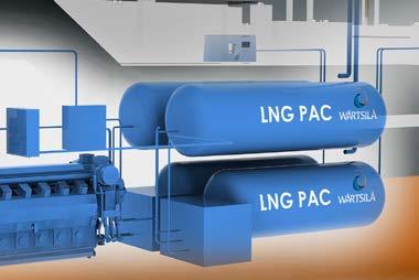GAS SYSTEMS Wärtsilä LNGPac Natural gas is becoming increasingly viable as a propulsion fuel in marine applications.