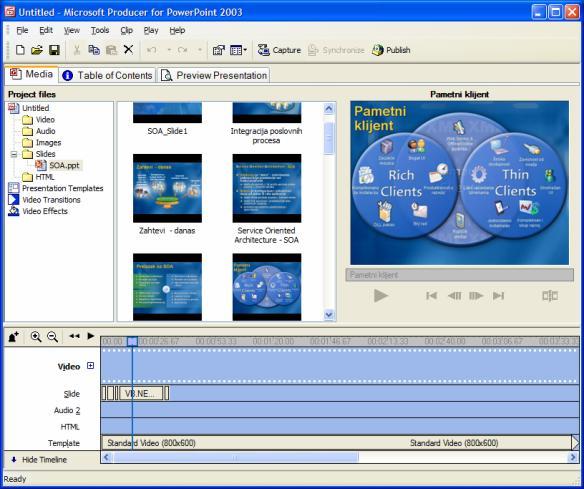 Na sledećoj slici je prikazan glavni prozor aplikacije: Microsoft FrontPage Ovo je alat koji omogućava vizuelno kreiranje Web stranica.