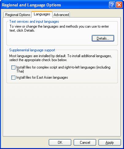 Uvod i instalacija Slika B. Regional and language options Languages a.