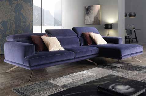 027 Golden Corner Sofa Finish: Blue Microfiber, H:76/97 x L:306