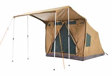 At a set up size of 240cm wide and 260cm deep, The Eyre E-2 still boasts the signature Oztent 30 second set up and comes with a fly.